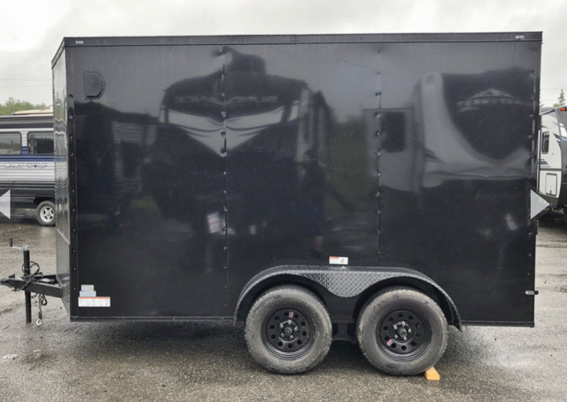 2024 Fast Cargo 6×12 Tandem Axle Blackout Enclosed Trailer