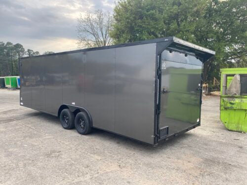 2024 Fast Cargo 8.5×28 Enclosed Charcoal Gray Blackout Trailer For Sale