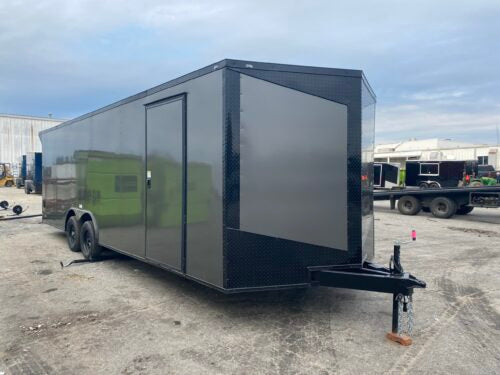 2024 Fast Cargo 8.5×28 Enclosed Charcoal Gray Blackout Trailer For Sale