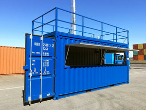 20′ Store Container with a roof terrace