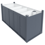 20′ Toilet Container, Three Standard And One Barrier-free Toilet, Premium