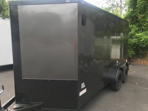 Fast Cargo 6×12 Tandem Axle Blackout Enclosed Trailer For Sale