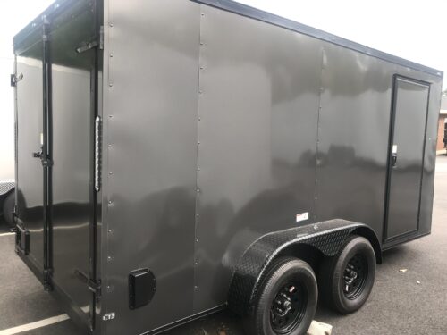 Fast Cargo 6×12 Tandem Axle Blackout Enclosed Trailer For Sale