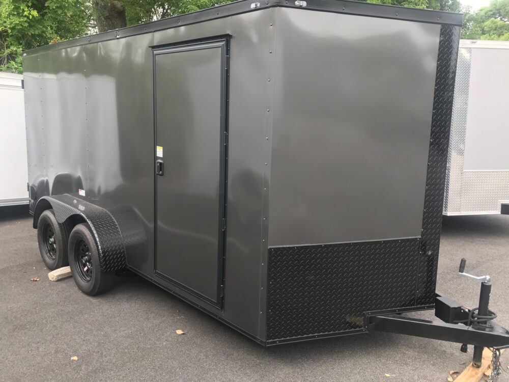 Fast Cargo 6×12 Tandem Axle Blackout Enclosed Trailer For Sale